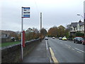 Bus stop on Manchester Road (A62)