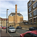 TQ3480 : Chimney by Green Bank, Wapping by Robin Stott