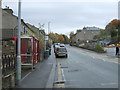 Bus stop and shelter on Manchester Road (A62), Slaithwaite