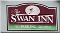 Swan Inn name sign, Morriston, Swansea