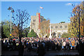SP9211 : Church Square is packed for the Service at the War Memorial by Chris Reynolds