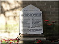 WW1 Memorial in the grounds of Thetford Methodist church