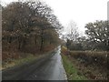 Minor road north of Hawkbarrow Farm