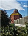 Unusual grain store at Haughton Hall Farm