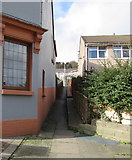 SS6696 : Path past The Commercial, Neath Road, Plasmarl, Swansea by Jaggery