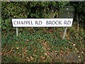 Road name signs on Chappel Road