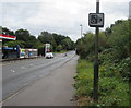 Speed camera warning sign, Newport Road, Trethomas