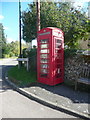 Telephone kiosk converted to village library, Hinxton