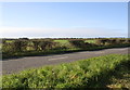 View of fields across the A597