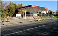 Fenced-off former Texaco filling station, Bishop