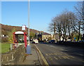 Bus stop and shelter on Huddersfield Road, Meltham