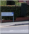 Bilingual street name on a Brecon corner