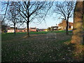 Bench on the village green, Newby