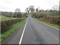 A long straight stretch of minor road approaching Brynibod