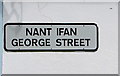 SN3859 : Welsh and English street name sign, Nant Ifan/George Street, New Quay by Jaggery