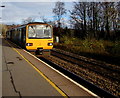 Bargoed train in Ystrad Mynach railway station