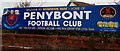 Penybont Football Club banner, Llangewydd Road, Bridgend