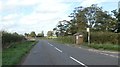 Bus shelter on A607 outside Honington