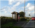 Bus shelter by A607 at the north edge of Waddington