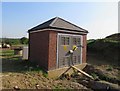 Electricity sub-station in middle of building site