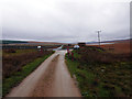 Joining the public road by Badanloch Lodge