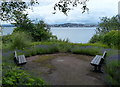 Seats overlooking the Firth of Tay