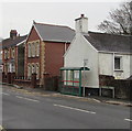 Commercial Street bus stop and shelter, Ystrad Mynach 