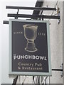 Sign for The Punchbowl, Churchtown