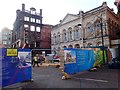 Behind the barriers - Tesco and the burnt out Primark Store