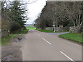 NT9330 : Road (B6351) at Yeavering by Peter Wood