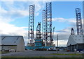 Jack up drilling rig Rowan Norway at Dundee Docks