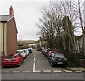 Car-lined Colenso Terrace, Rhymney