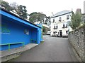 Bus shelter near Safe Harbour inn, Fowey