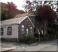 Hall and a derelict church, Bethania Row, Ogmore Vale