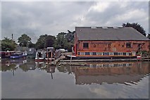 SK4430 : Canal wharf in Shardlow, Derbyshire by Roger  D Kidd