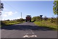 Tractor on the road to Mervinslaw