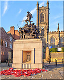 SD9205 : Oldham War Memorial and Parish Church by David Dixon