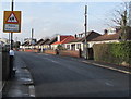 Warning sign, Patrol/Hebryngwr, High Street, Nelson 