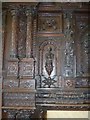 Carved panels in the Blayney room at Gregynog