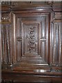 Carved panels in the Blayney room at Gregynog