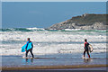 SS4543 : Surfers, Woolacombe Beach by Ian Capper