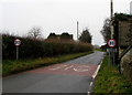 End of the 20mph speed limit on Cheltenham Road, Bisley