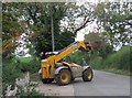 JCB 535-95 Construction Loadall leaving Nethercourt Farm entrance