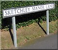 Sketchley Manor Lane sign east side