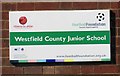 Westfield Junior School signs on building 0002