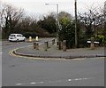 Concrete posts on a Caerleon corner