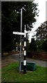 Shelford, Notts - finger post at Jct of Church St, West St & Stoke Ferry Ln