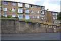 SE1423 : Stone wall and housing block, Thornhill Bridge Lane by Roger Templeman