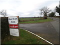 Entrance to Blore Heath Farm, on the A53