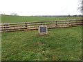 Plaque at the entrance to Blore Heath Farm, the site of a Lancastrian camp